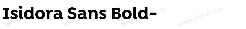 Isidora Sans Bold字体转换